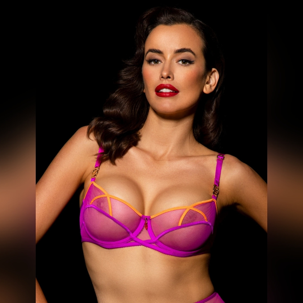 NWT Honey Birdette Saskia Magenta Bra SZ 34G